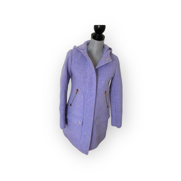 J Crew Wool Chateau Parka 0P Purple Lilac - Picture 11 of 13